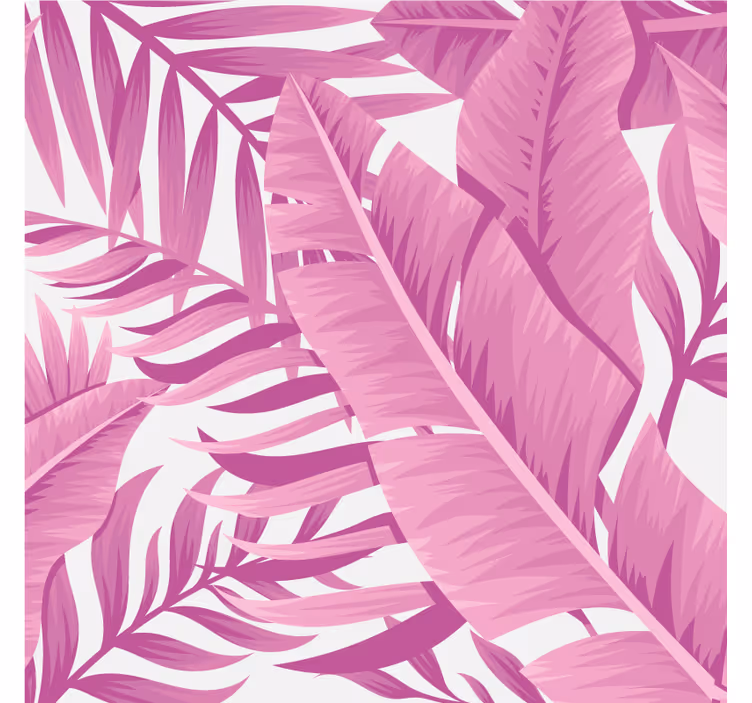 Estore de rolo para sala folhas de palmeira rosa tropical - TenStickers