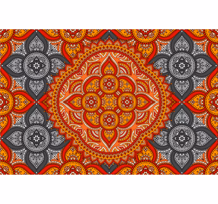 Estore de rolo para sala arte de mandala por henna - TenStickers