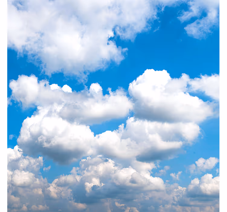 Estore de rolo para sala céu azul bonito com nuvens - TenStickers