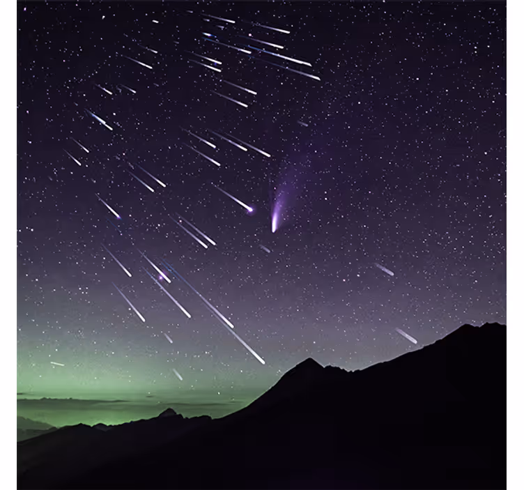 Estore de rolo para sala chuva de estrelas cadentes - TenStickers