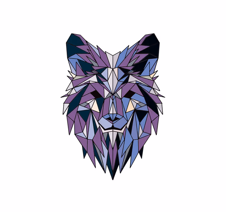 Estore de rolo para sala lobo geométrico - TenStickers