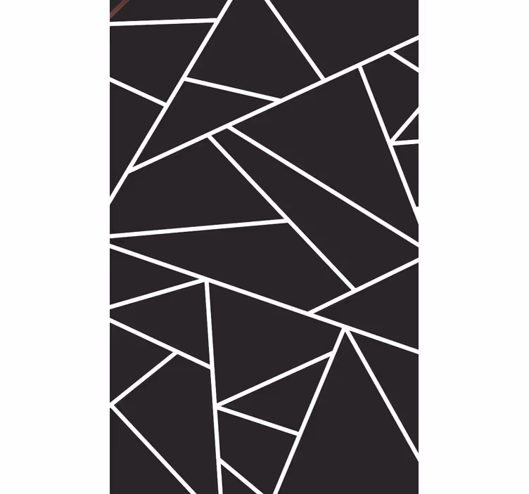 Estore de rolo para sala mosaico clássico preto e branco - TenStickers