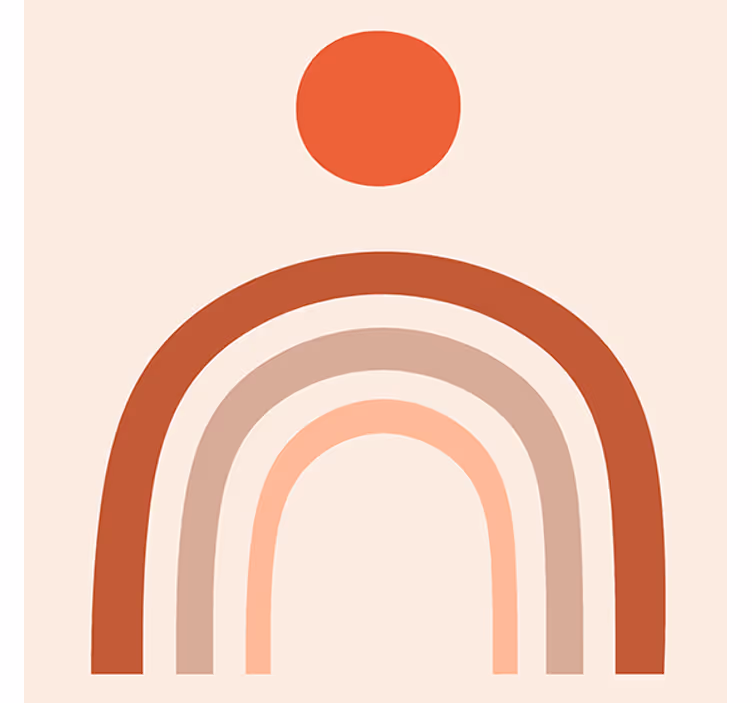 Estore de rolo para sala arte de parede arco-íris - TenStickers