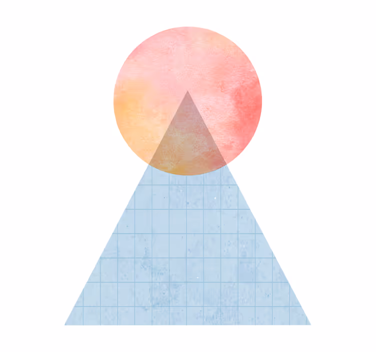 Estore de rolo para sala arte triangular do sol - TenStickers