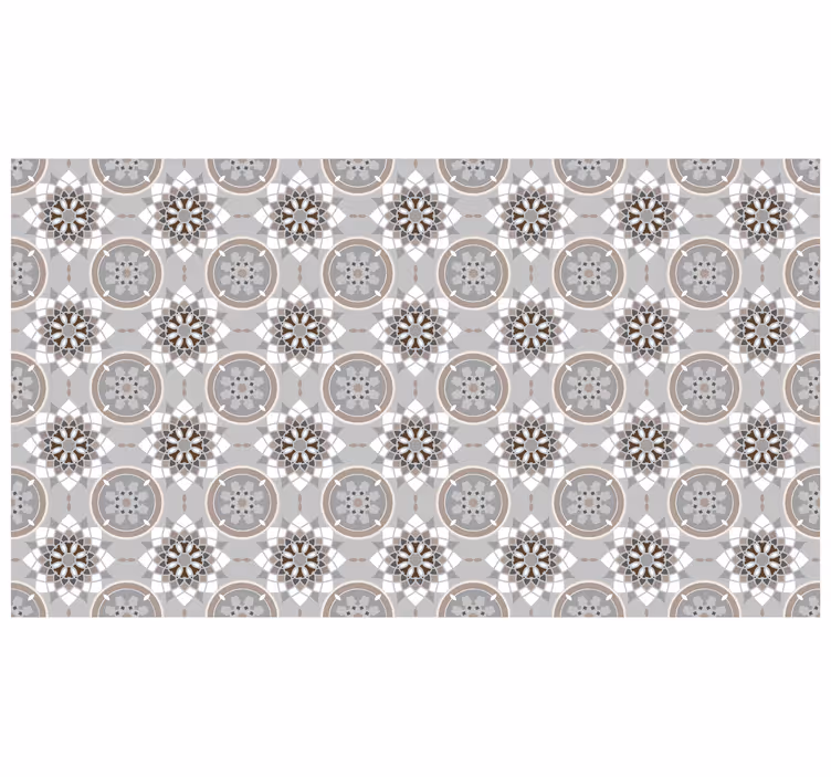 Estore de rolo cinzento azulejo floral para piso - TenStickers