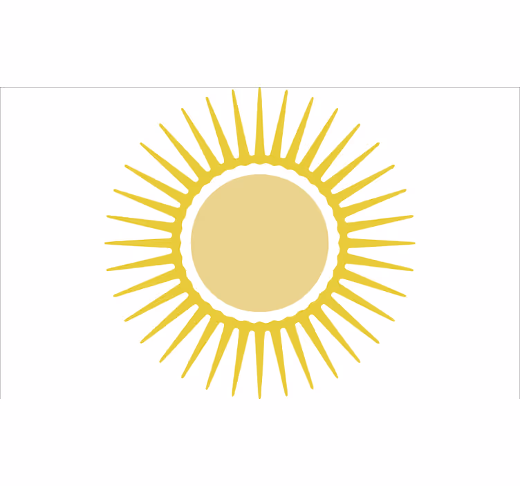Estore de rolo branco sol amarelo - TenStickers