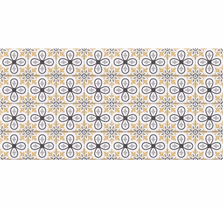 Estore de rolo bege azulejos retro para cozinha - TenStickers