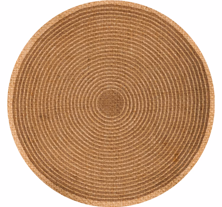 Estore de rolo bege textura de juta circular - TenStickers
