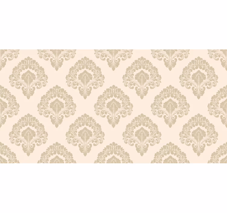 Estore de rolo bege com padrão floral dourado provincial - TenStickers