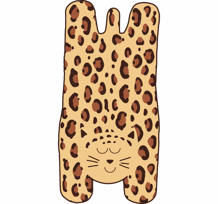Estore de rolo bege onça para crianças - TenStickers