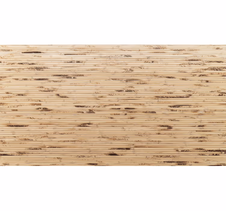 Estore de rolo bege com palitos de madeira claros - TenStickers