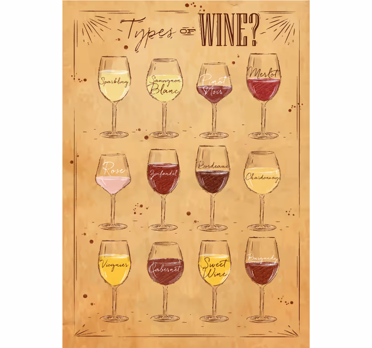 Estore de rolo bege tipo de vinhos bege - TenStickers
