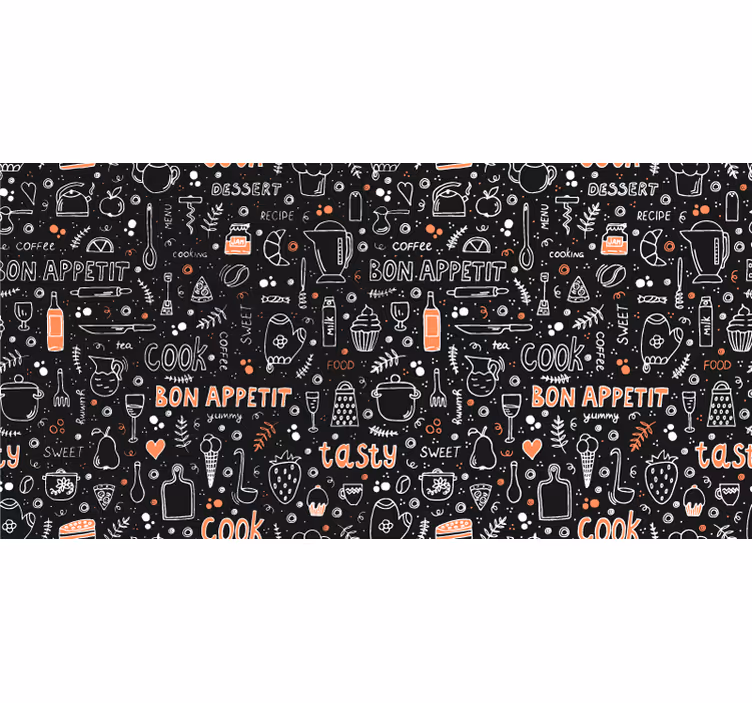 Estore de rolo quarto padrão bom apetite - TenStickers