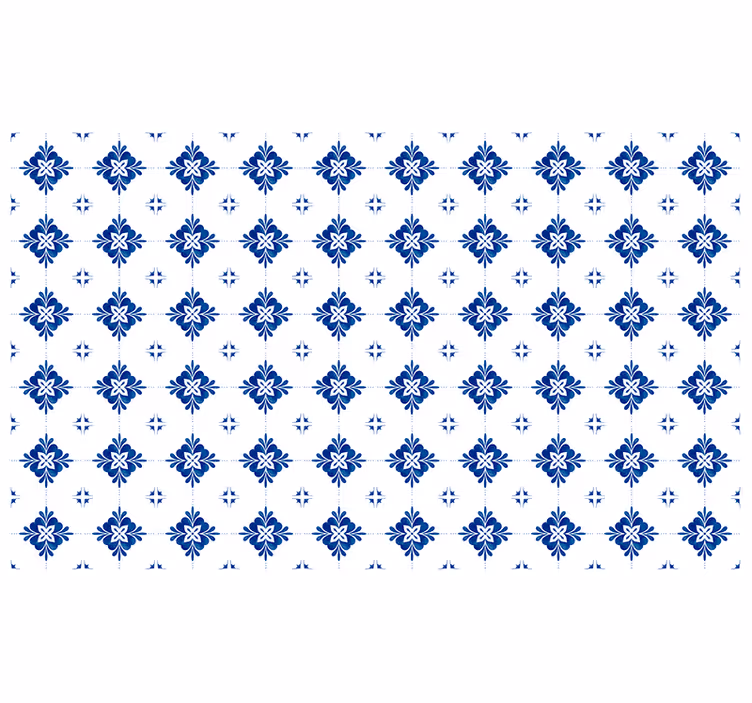 Estore de rolo quarto azulejo azul vintage - TenStickers