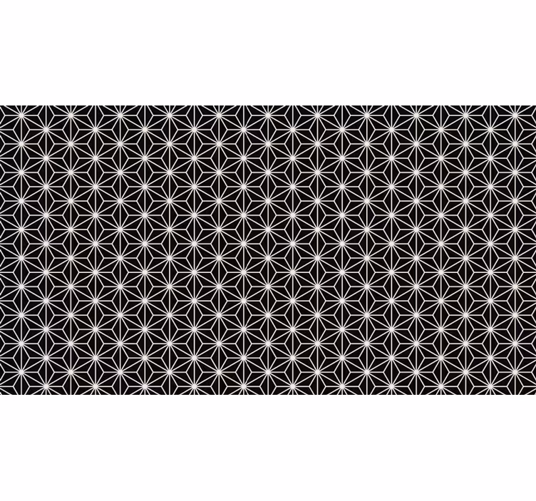 Estore de rolo quarto diamantes geométricos preto e branco - TenStickers