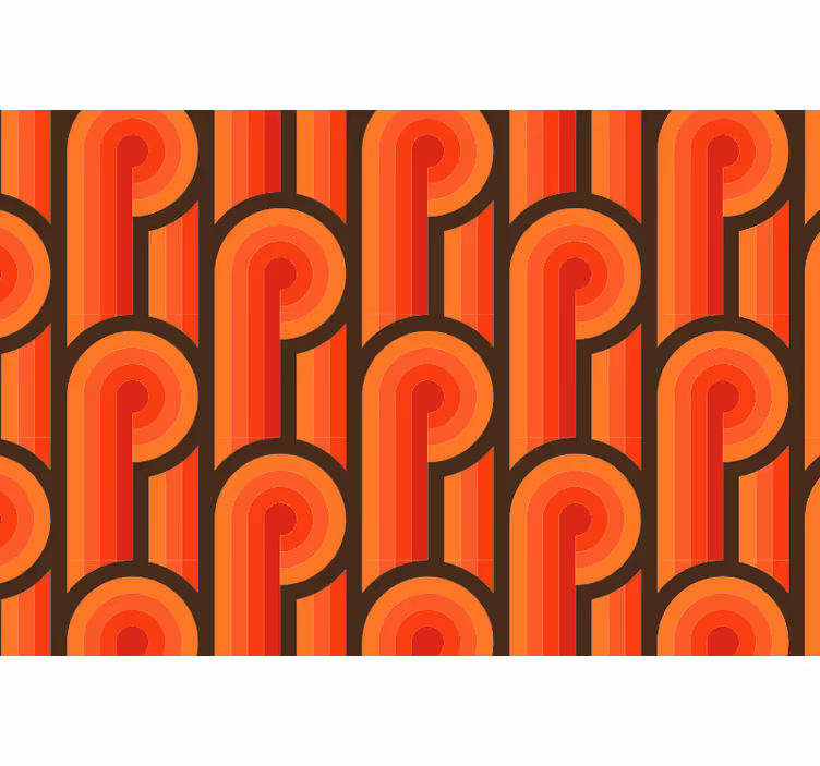 Estore de rolo quarto nó laranja dos anos 70 - TenStickers