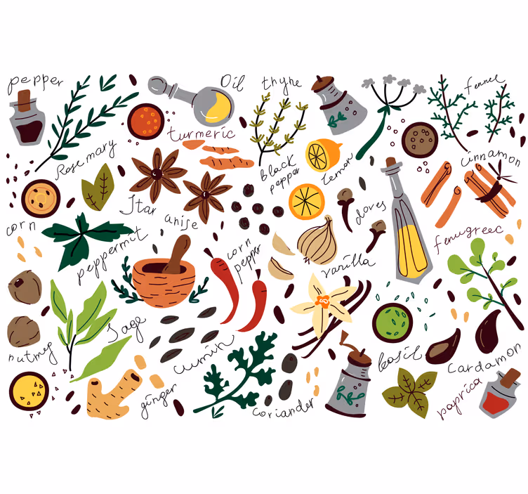 Estore de rolo quarto temperos - TenStickers