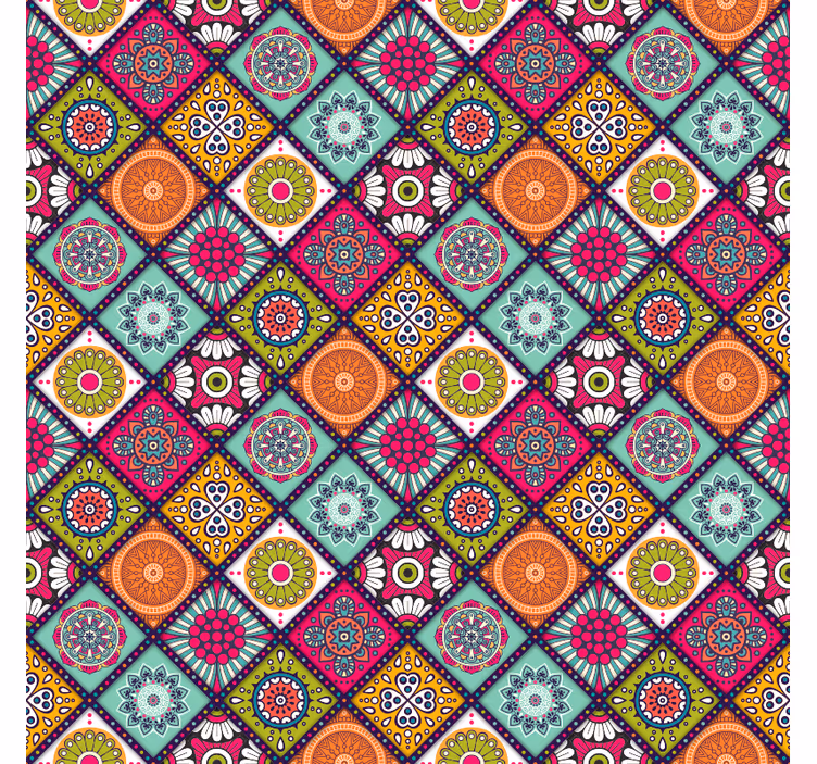 Estore de rolo quarto com padrão mandala colorido - TenStickers