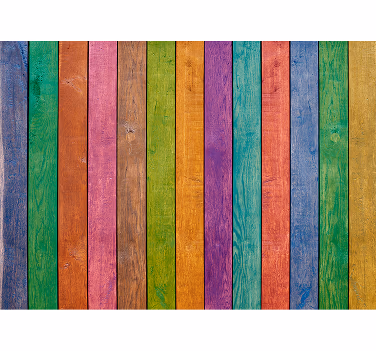 Estore de rolo quarto padrão multicolorido em madeira - TenStickers