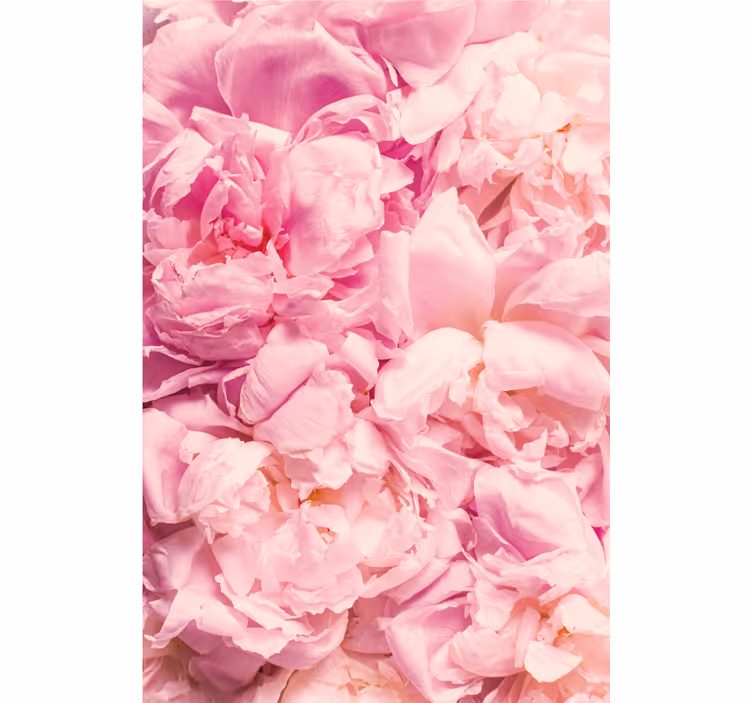 Estore de rolo quarto flores de peônia rosa realistas - TenStickers