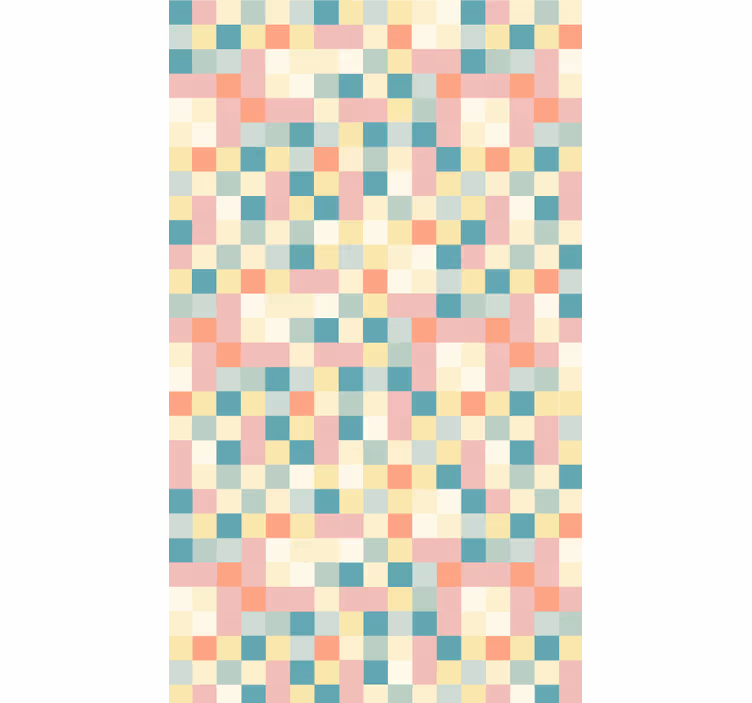 Estore de rolo quarto quadrados pastel coloridos - TenStickers