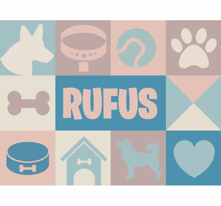 Estore de rolo quarto cães personalizados - TenStickers