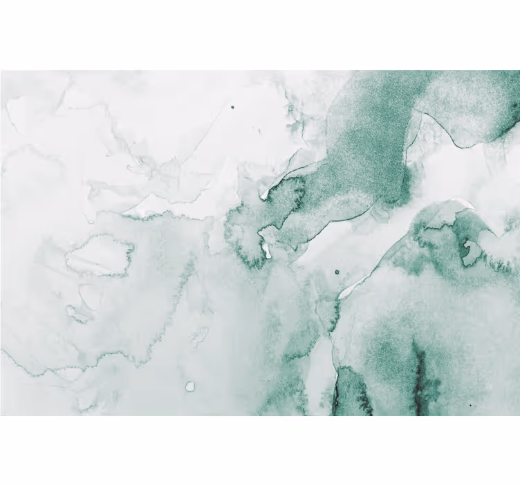 Estore de rolo quarto aquarela branca e verde - TenStickers