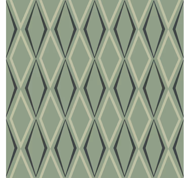 Estore de rolo vintage diamantes verdes dos anos 30 - TenStickers