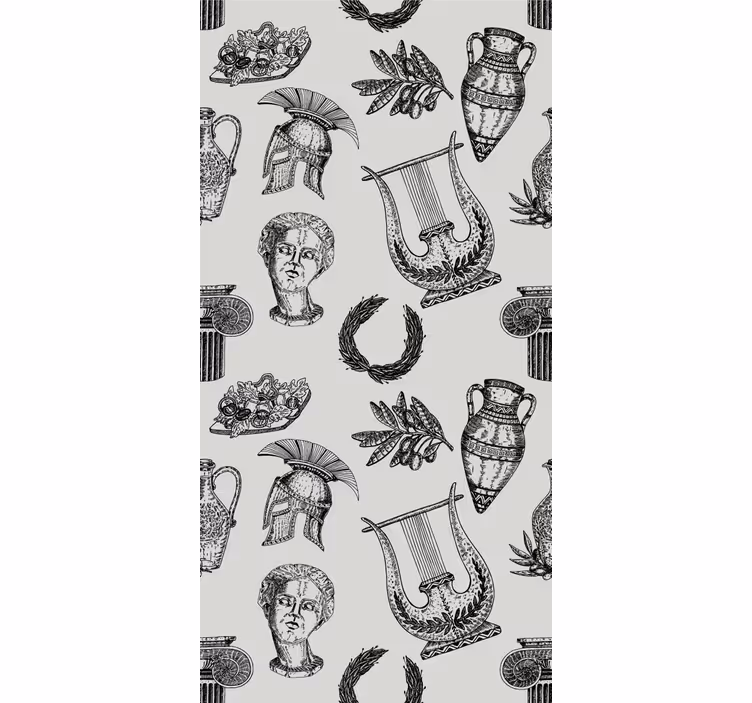Estore de rolo vintage iconografia romana - TenStickers