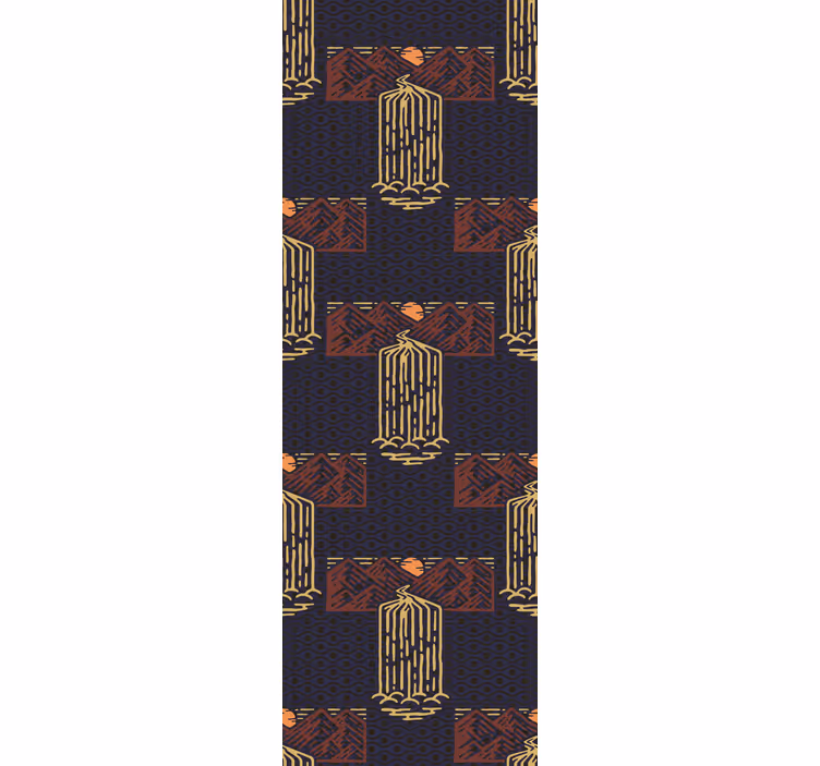 Estore de rolo vintage paisagem de cachoeira retrô - TenStickers