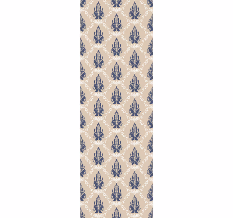 Estore de rolo vintage com padrão floral folhoso - TenStickers