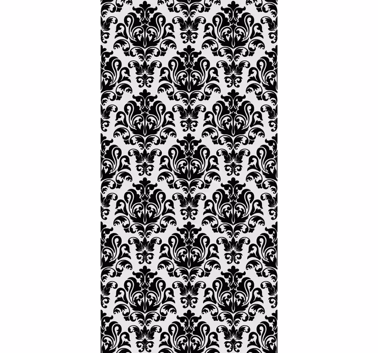 Estore de rolo vintage padrão monocromático elegante - TenStickers