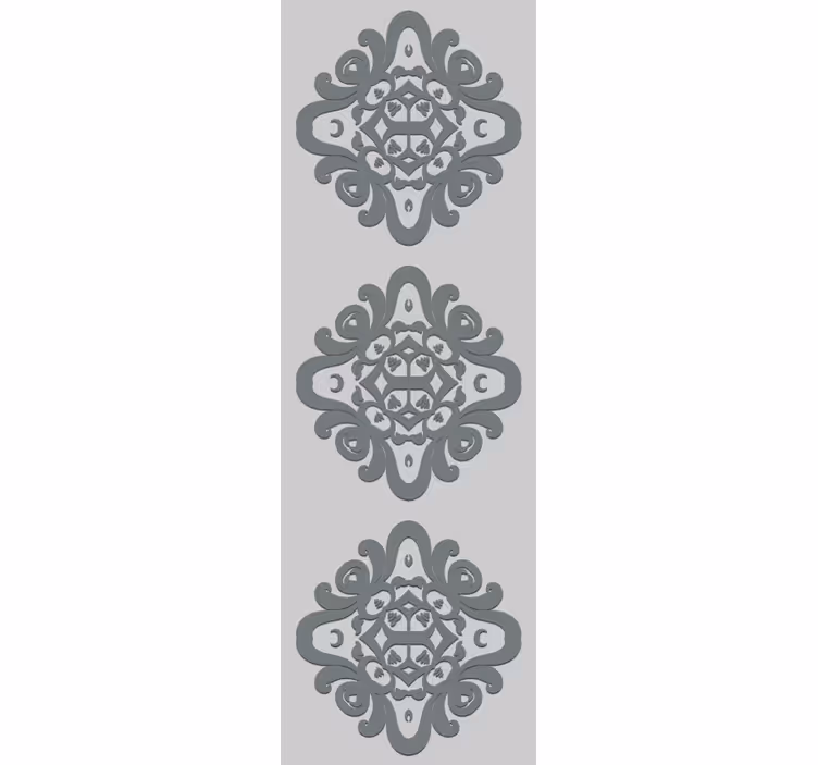 Estore de rolo vintage com padrões florais intrincados - TenStickers