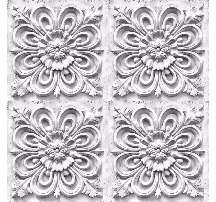 Estore de rolo vintage azulejos brancos - TenStickers