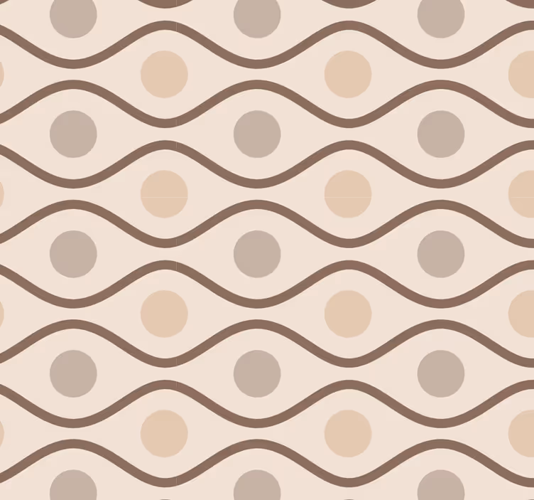 Estore de rolo vintage bege estilo anos 70 - TenStickers