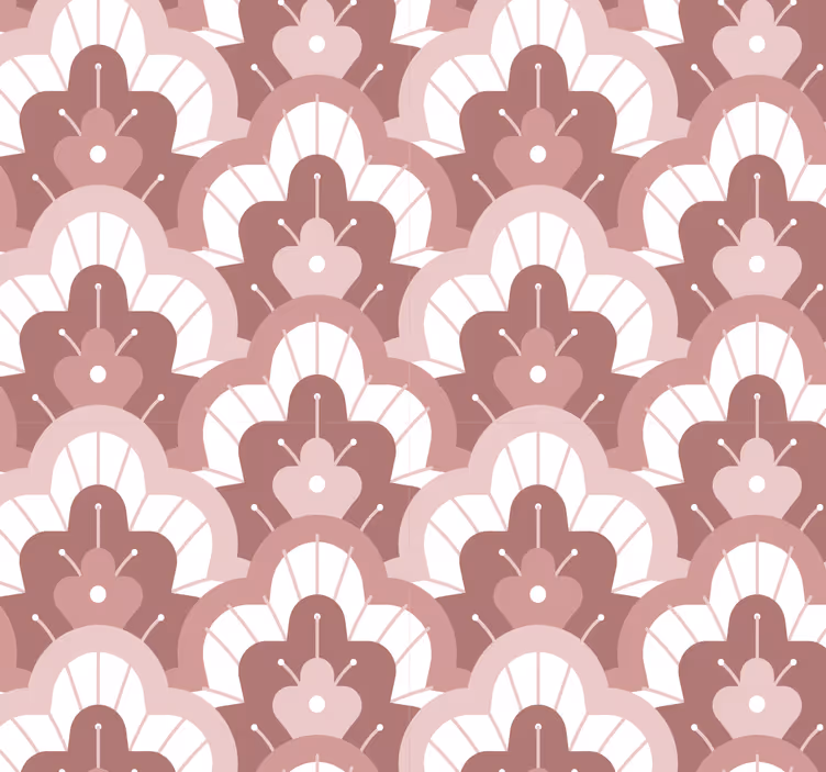 Estore de rolo vintage papel de parede rosa vintage - TenStickers