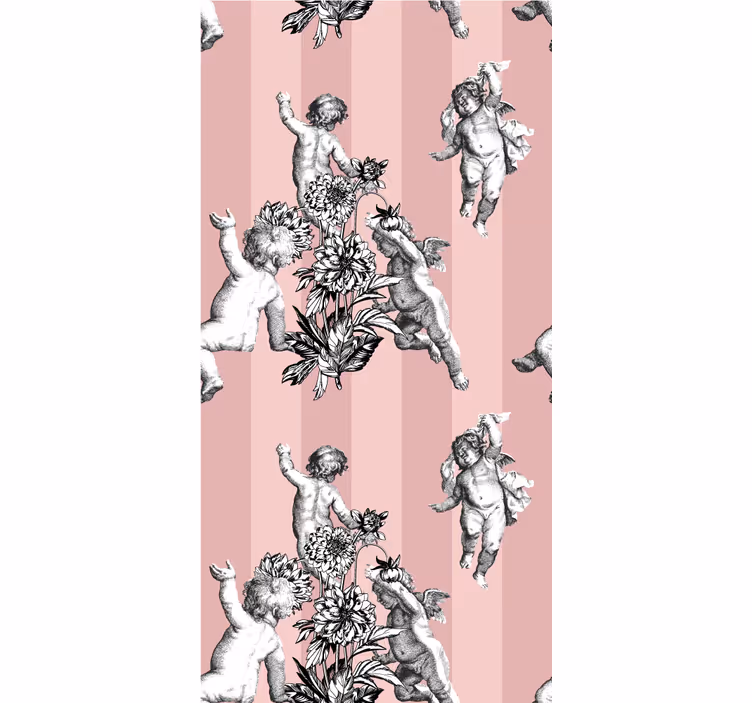 Estore de rolo vintage padrão listrado francês - TenStickers