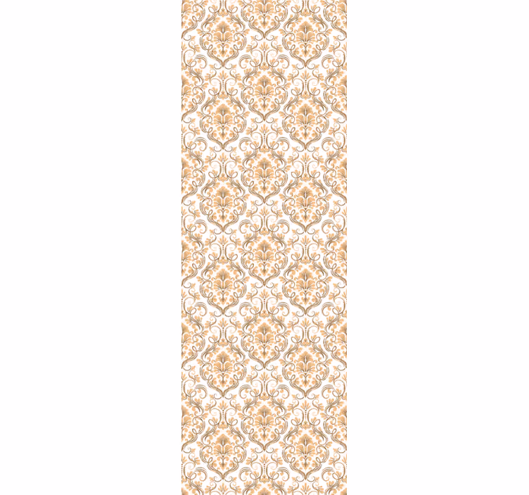 Estore de rolo vintage estilo mandala branca e dourada - TenStickers