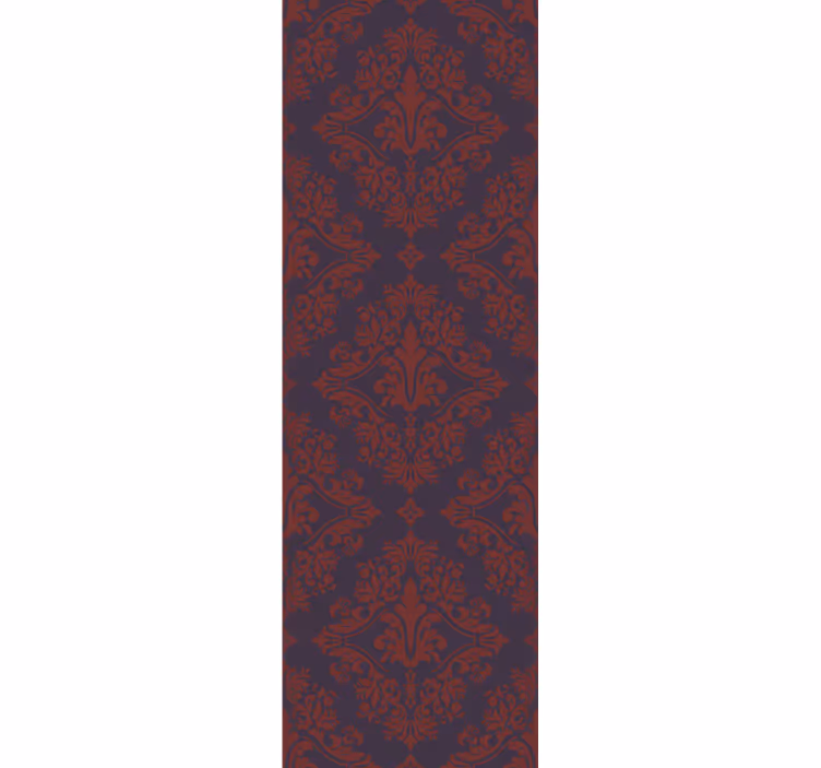 Estore de rolo vintage padrão vermelho e roxo - TenStickers