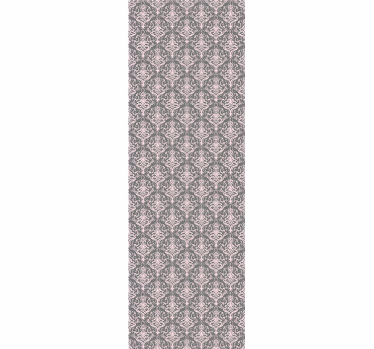 Estore de rolo vintage com padrão de linhas cinza e rosa - TenStickers