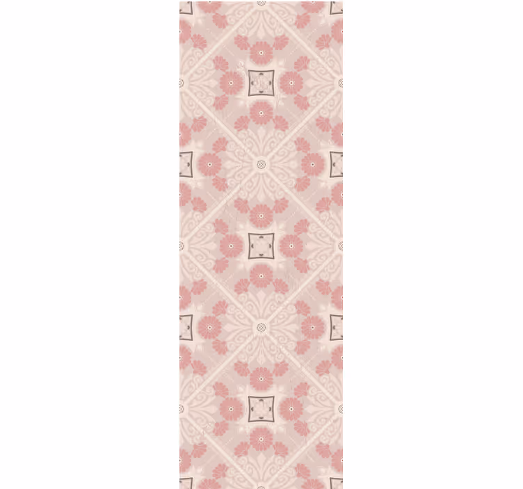 Estore de rolo vintage padrão em tons pastel - TenStickers