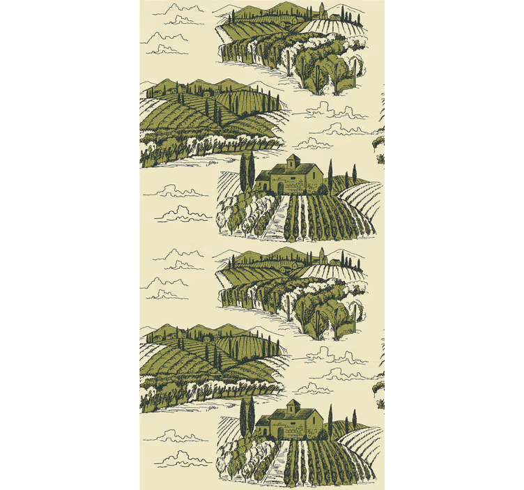 Estore de rolo vintage cena rural - TenStickers
