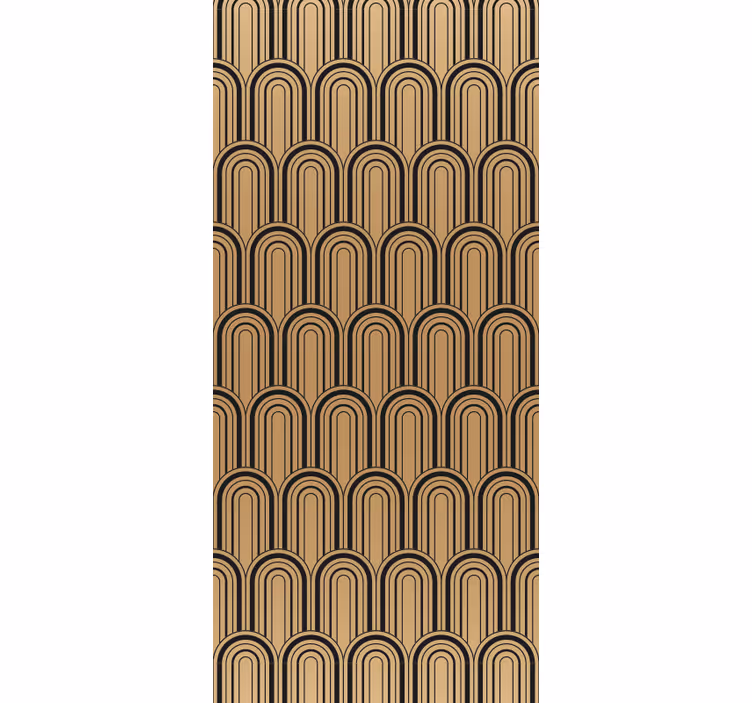 Estore de rolo vintage padrão decorativo arco dourado - TenStickers