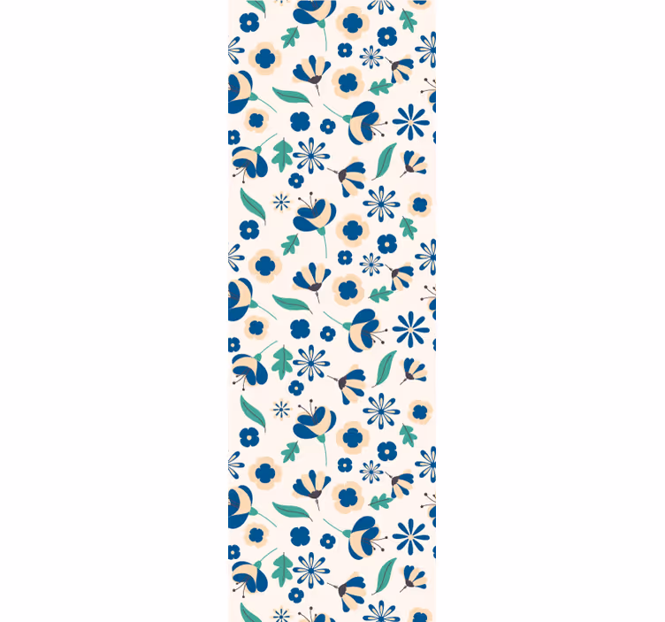 Estore de rolo vintage padrão floral branco provincial - TenStickers