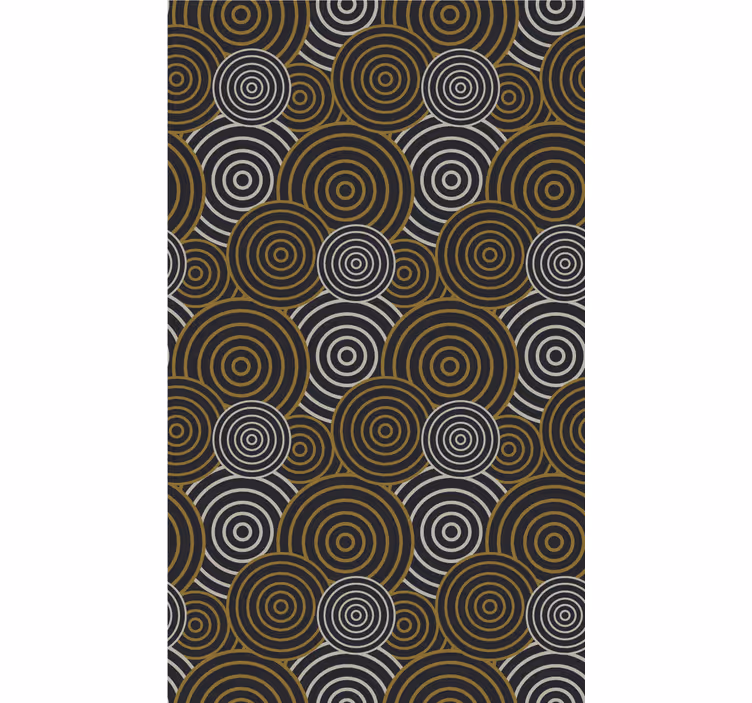 Estore de rolo vintage com padrões circulares e linhas - TenStickers