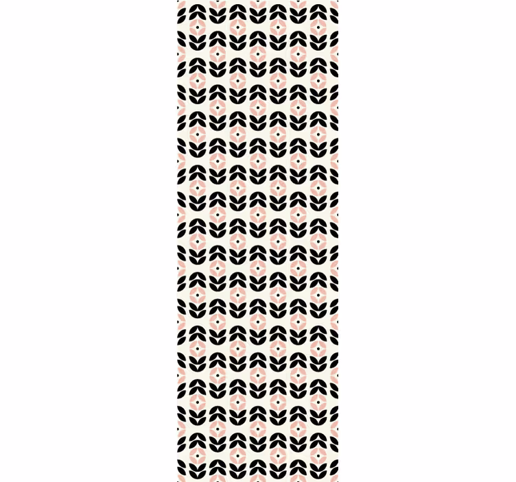 Estore de rolo vintage padrão de flores geométricas rosas - TenStickers