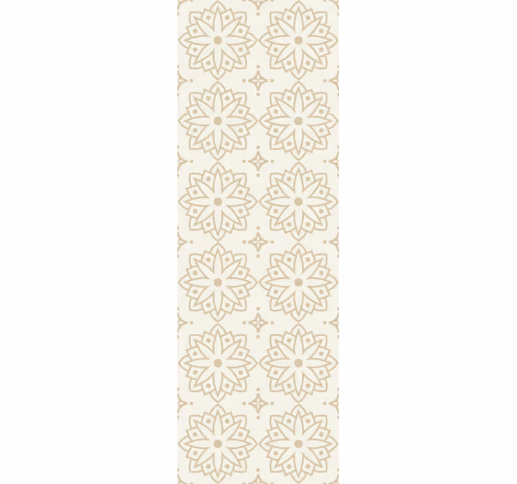 Estore de rolo vintage padrão mandala creme - TenStickers