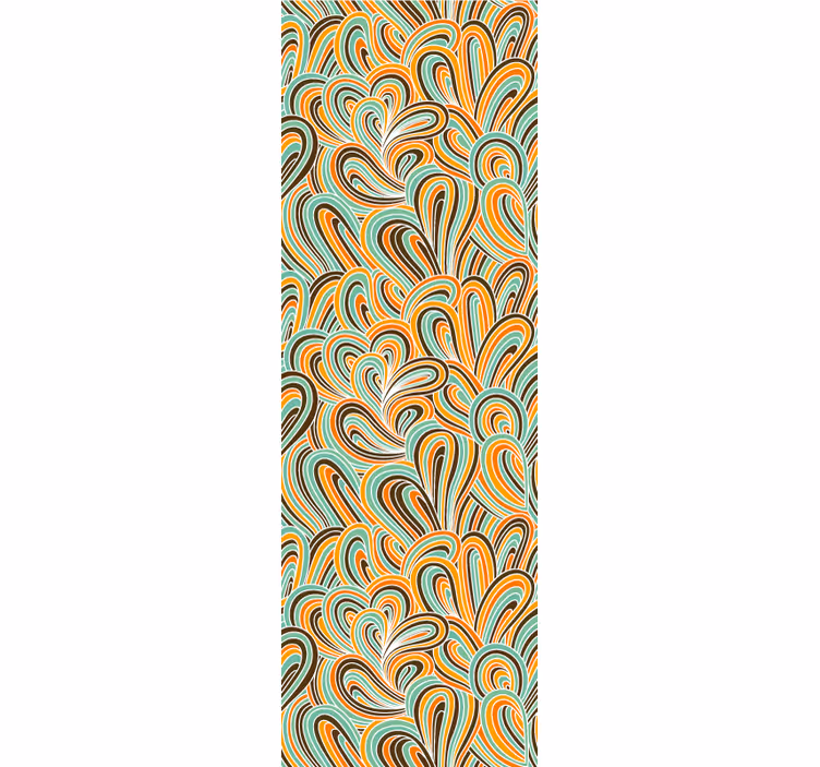 Estore de rolo vintage ondas de cor vibrante - TenStickers