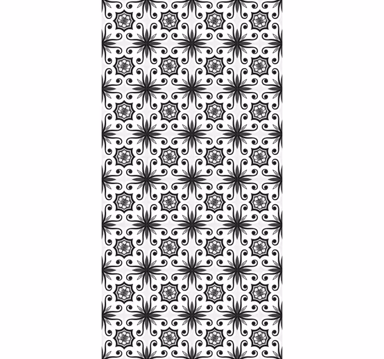 Estore de rolo vintage azulejo preto vintage - TenStickers