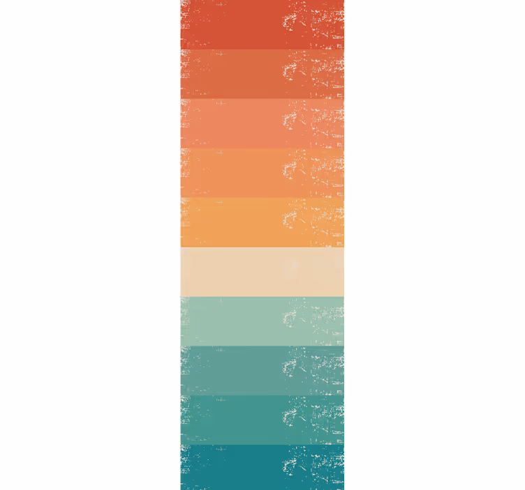 Estore de rolo vintage listrado arco-íris retrô - TenStickers